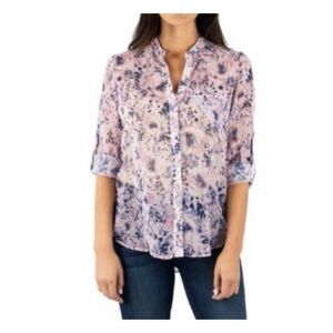 KUT FROM THE KLOTH LAVENDER FLORAL JASMINE BLOUSE SZ.M EUC.